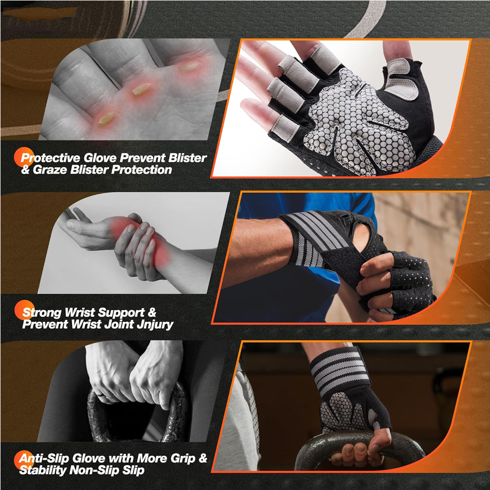 Fitness Gloves with Wrist Supp - Crossfit Gear For Men recensione e prezzo