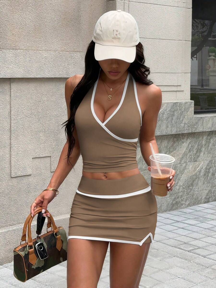 Womens Beige 2-Piece Sports Se - Crossfit Gym recensione e prezzo