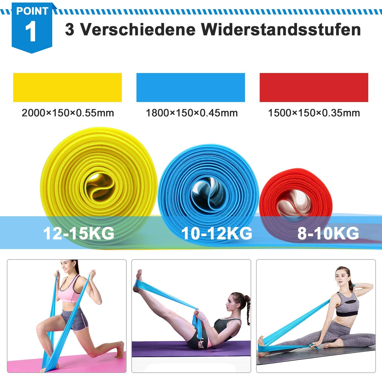 Elastic Fitness Bands 3Pcs Res - Crossfit Accessories recensione e prezzo