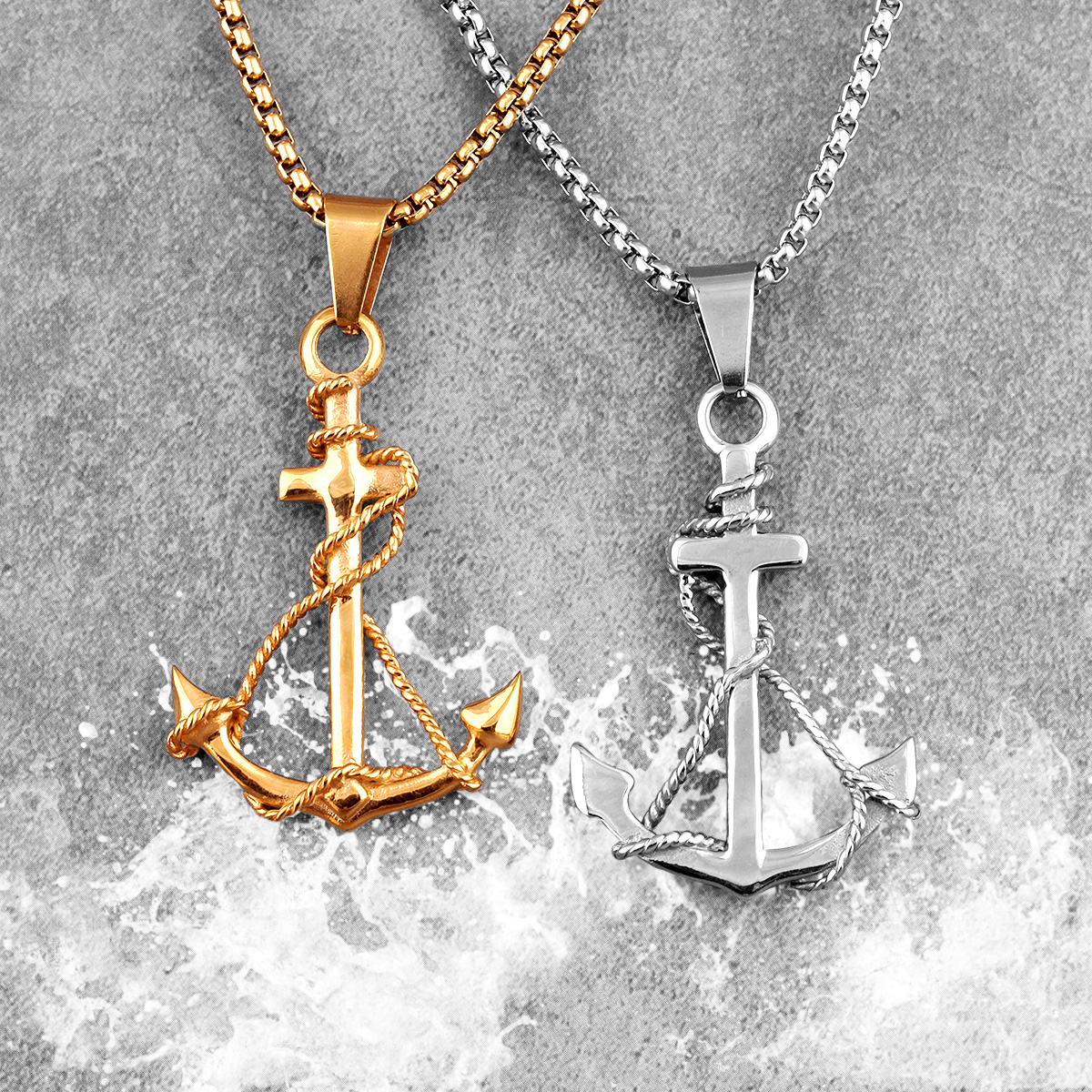Golden Silver Color Anchor Men - Battle Rope Anchor recensione e prezzo