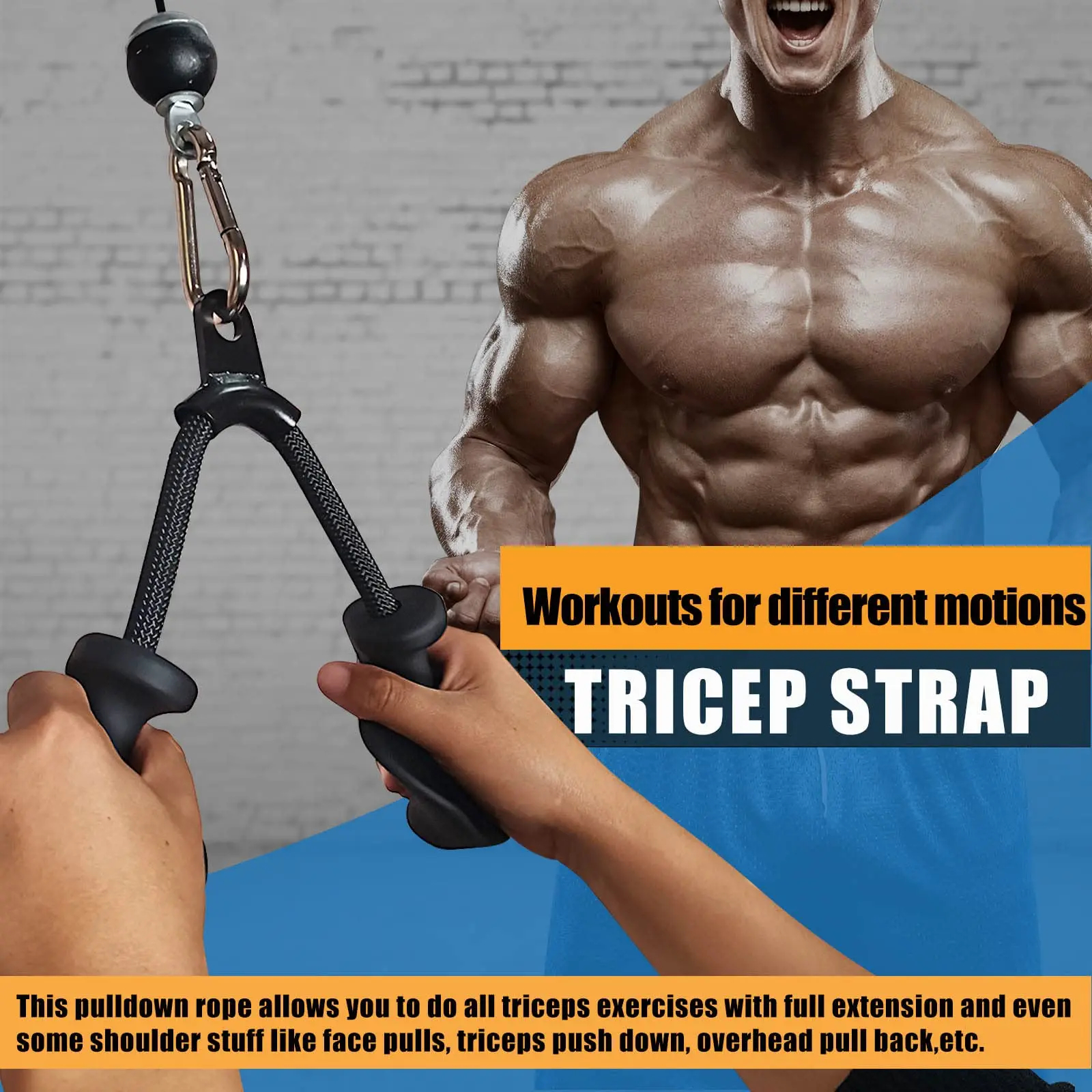 Ergonomic Triceps Rope,Easy to - Pull Up Bar Grip recensione e prezzo