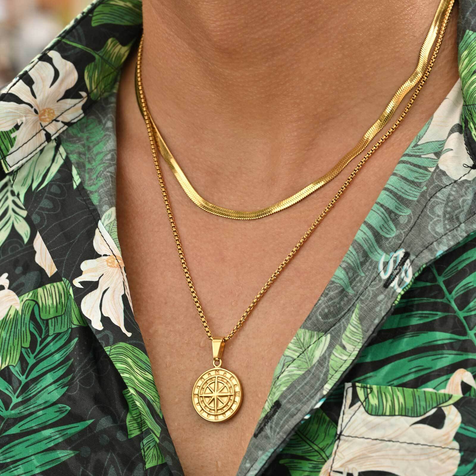 2pcs/set Compass Necklace for  - Battle Rope Anchor recensione e prezzo