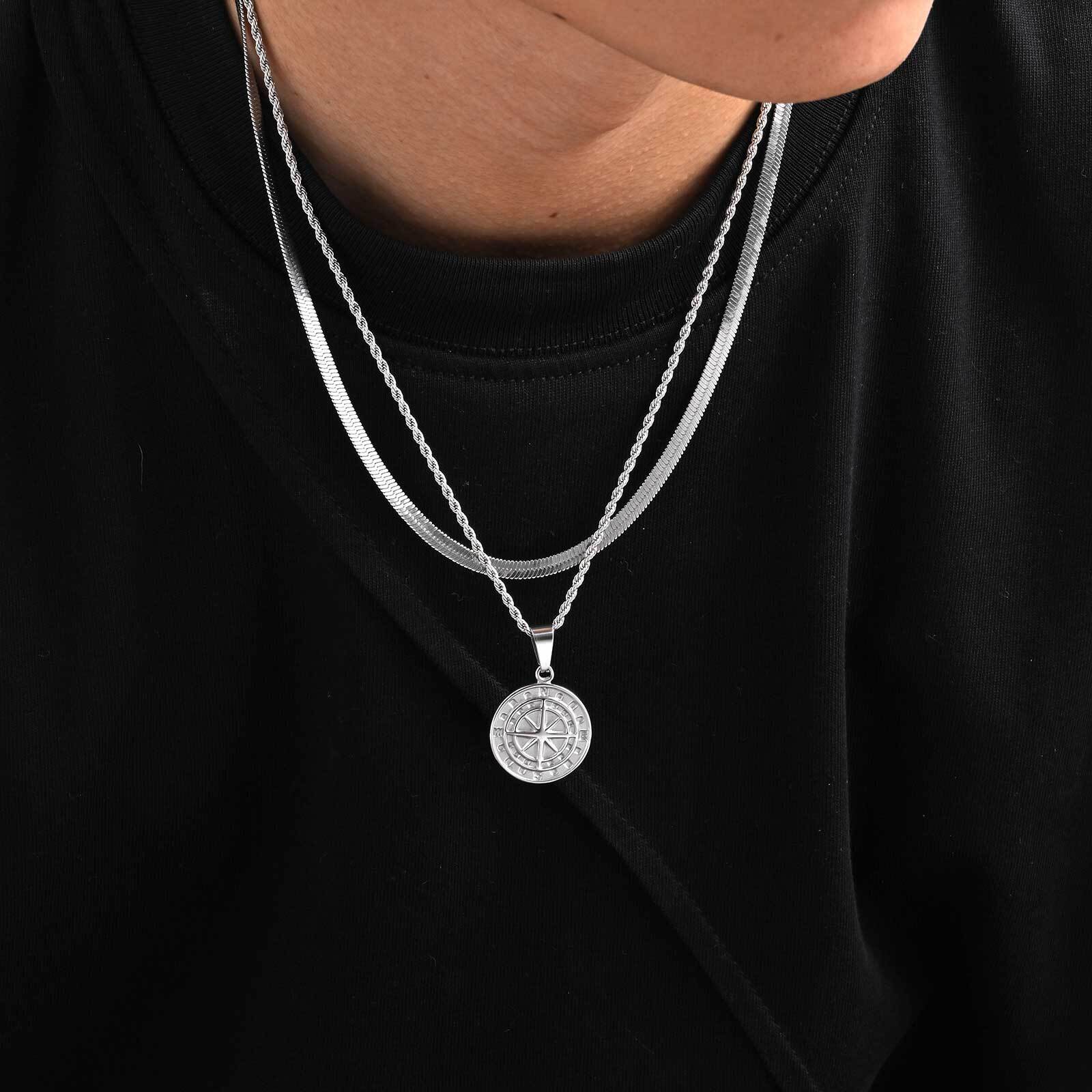 2pcs/set Compass Necklace for  - Battle Rope Anchor recensione e prezzo