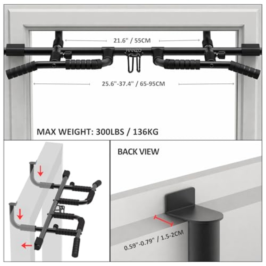 Doorway Pull Up Bar Set with S - Pull Up Bar Grip recensione e prezzo